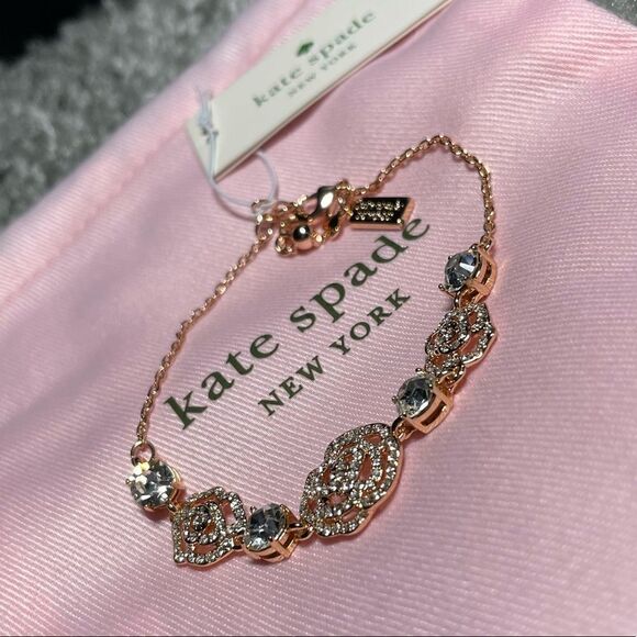 NWT Kate Spade Crystal Rose Bracelet - Picture 4 of 8